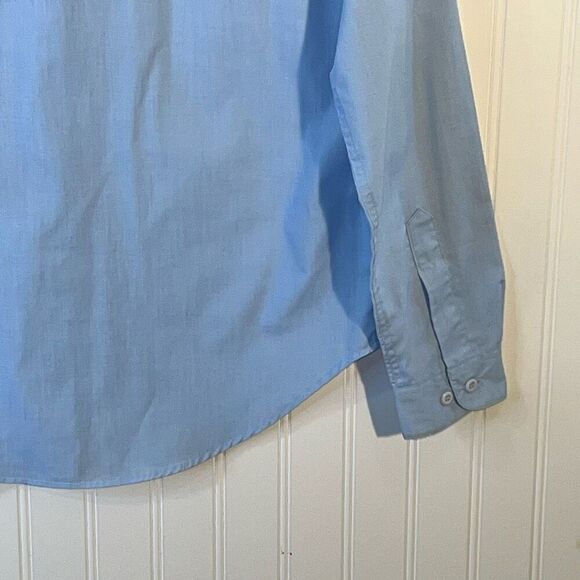 Rainbow Ridge Pleated Too Women’s 16 Blue Long Sleeve Button Down Work Dress - Picture 11 of 11